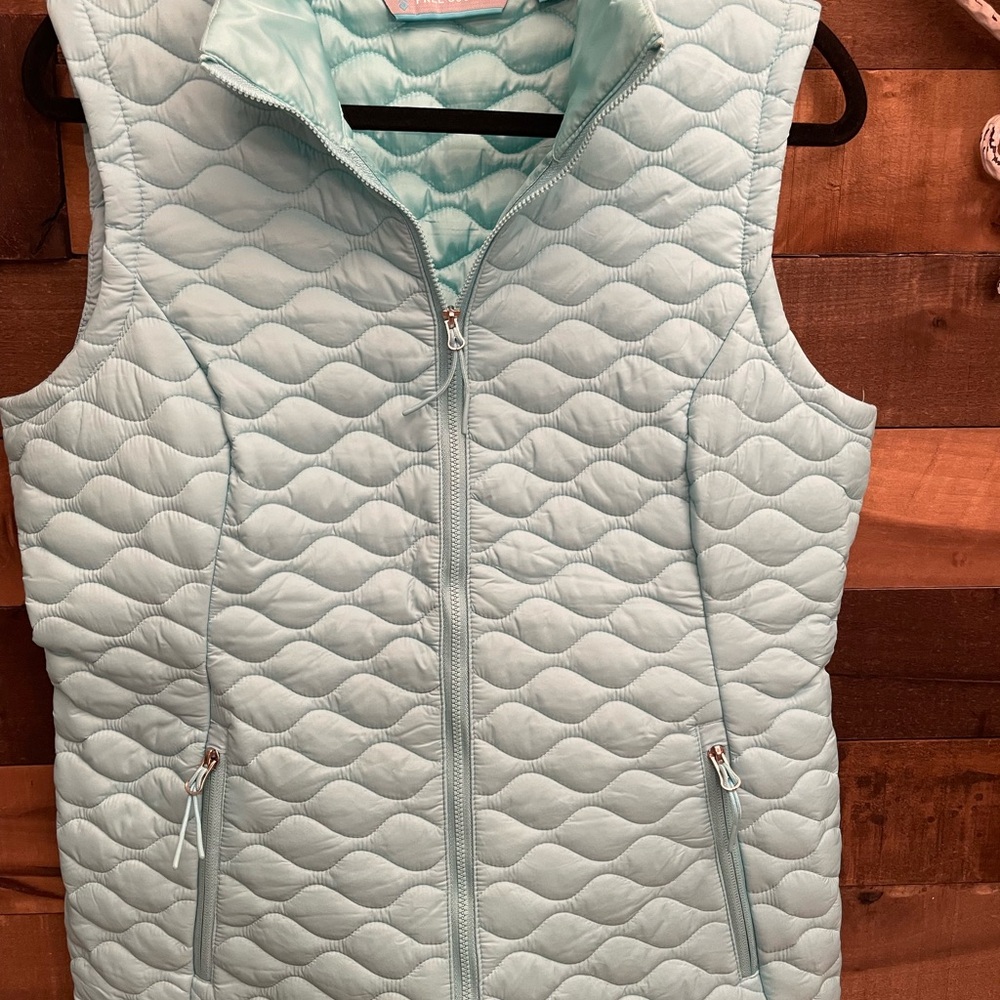 Free Country Light Blue Quilted Vest